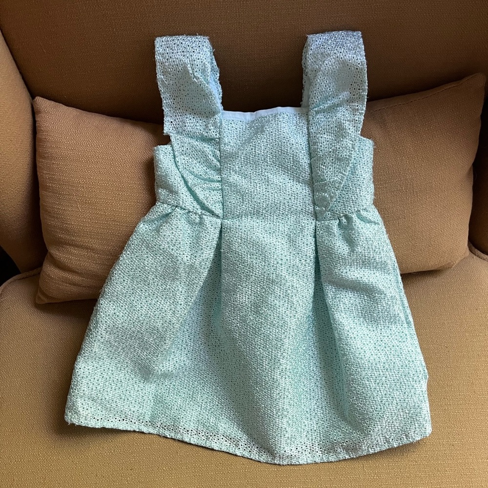 Janie and Jack girls mint eyelet dress